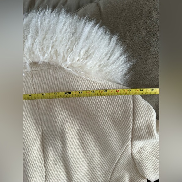 Marvin Richards white Mongolian fur penny lane coat size 12 - Picture 15 of 16
